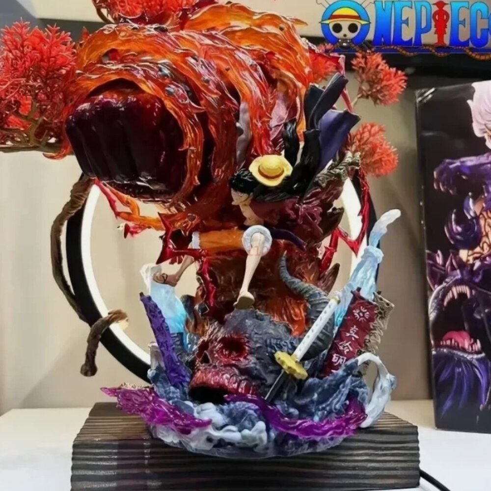 22cm Anime Luffy One Piece Punch Gk Gear 5 Monkey D. Luffy Action Figure Statue